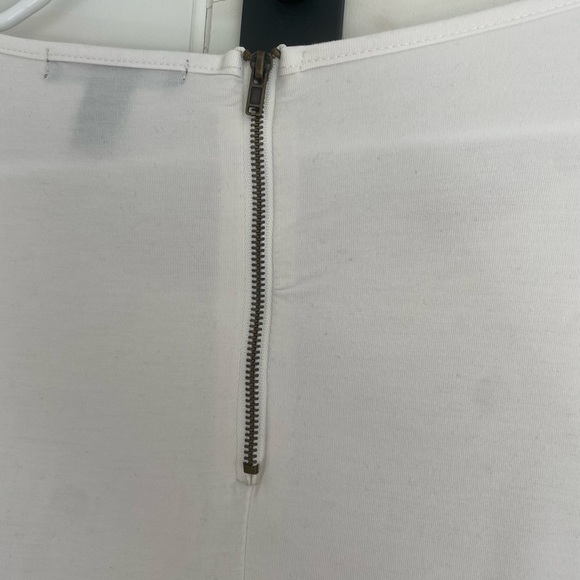 Forever21 White Long Sleeve Shirt with Zipper Back - Picture 5 of 5